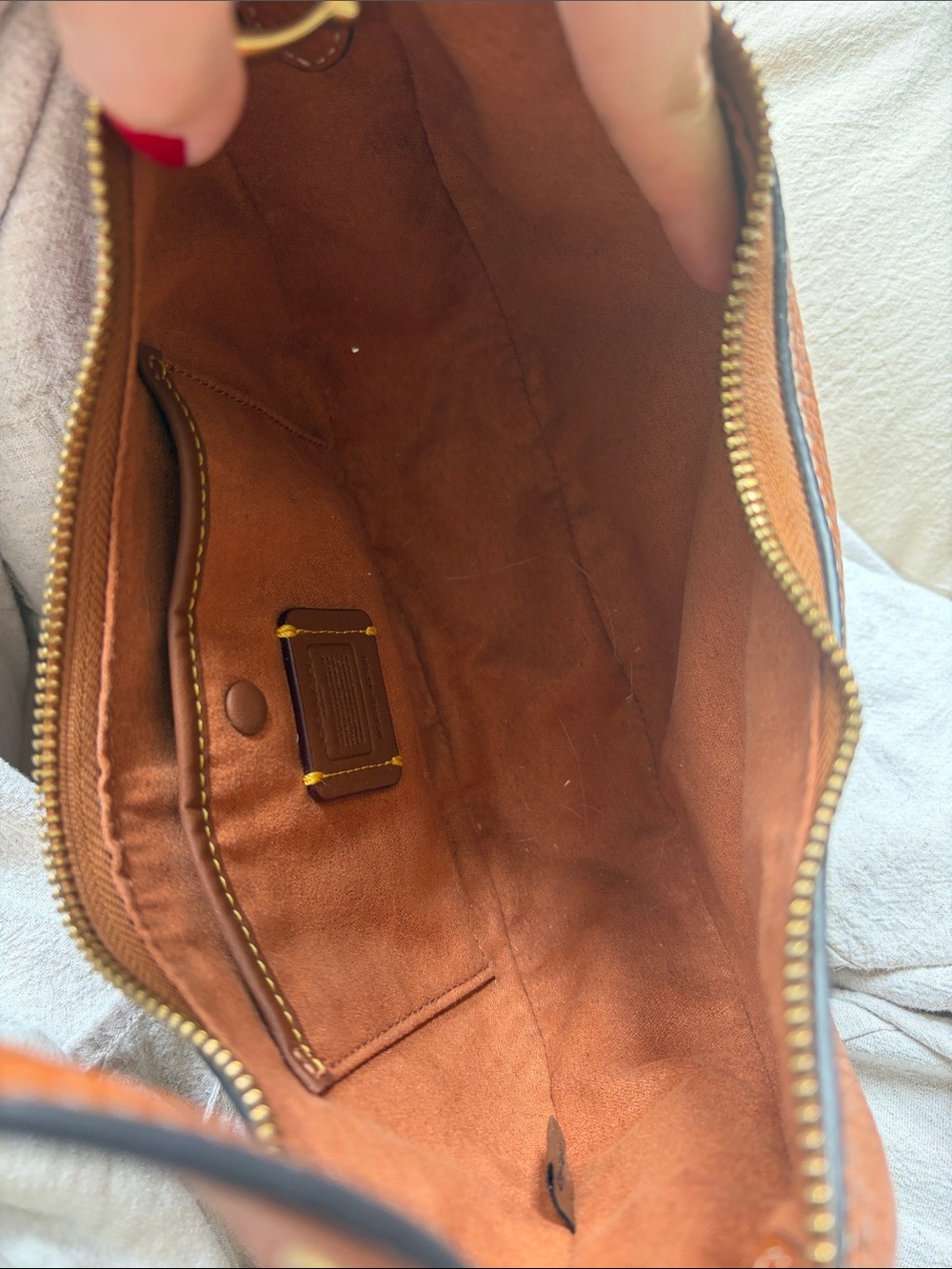 COACH Luna Small Hobo Bag in Brown - Picture 4 of 6